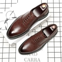 Chaussures habillées classiques italiennes grande taille pour hommes et chaussures Oxford décontractées en cuir pour l'hiver