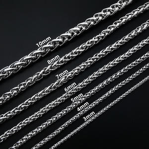 Оптовая продажа, ожерелье из нержавеющей стали с позолоченной пшеничной цепью 18 карат | Ювелирные изделия в стиле хип-хоп (2/3/4/5/6/7/8 мм) - Product Image 4