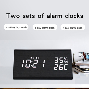 Reloj <span class=keywords><strong>Despertador</strong></span> Digital Inteligente con 3 Configuraciones, Múltiples Tonos de Llamada, Brillo Ajustable, Humedad, Temperatura, para Oficina - Product Image 4
