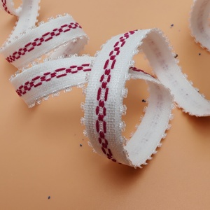 Bande élastique ajustable pour soutien-gorge, en nylon et élasthanne, avec motif de logo, picot, 15 mm, sur mesure, pour couture - Product Image 3