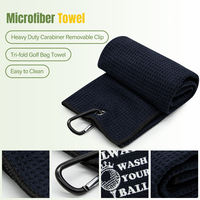 Vente chaude Accessoires De Golf Serviettes De Golf Personnalisables Avec Mousqueton Robuste Clip Microfibre Gaufre Broderie Serviettes De Golf