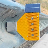Lampe de signalisation LED solaire pour garde-corps, éclairage de sécurité routière pour ponts et travaux routiers, signalisation de barrière en aluminium