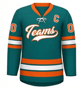 Custom Sublimatie En Borduurwerk Logo Hockey Sport Shirt Uniform Hockey Sport Shirt Custom Ijshockey Sport Shirt - Product Image 4