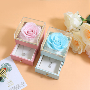 Factory forever long lasting eternal everlasting roses gift valentine's preserved flowers rose 2022 with jewelry box