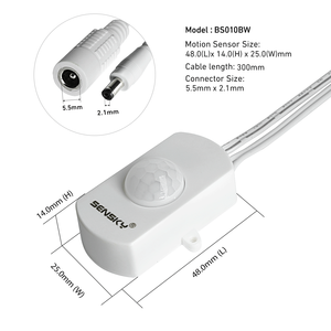 Cảm biến <span class=keywords><strong>DC</strong></span> 12V <span class=keywords><strong>24V</strong></span> đầu vào chuyển động phát hiện ánh sáng độ sáng Dimmable Mini PIR chuyển đổi ánh sáng - Product Image 2