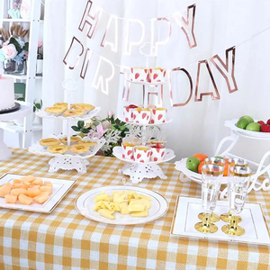 6*6 אינץ 'חלקה חלקה שולי מרובע צלחת אוכל שחור אלגנטי צלחת שחור לחתונות יום הולדת - Product Image 5