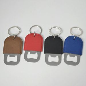 Llavero de Cuero Sintético Grabado con Láser de Acero Inoxidable Directo de Fábrica con Abrebotellas - Product Image 2