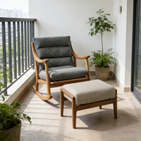 Fauteuils à bascule modernes portables d'extérieur pour villa, jardin, chambre, toutes saisons, résistants aux intempéries, imperméables, protection solaire, patio