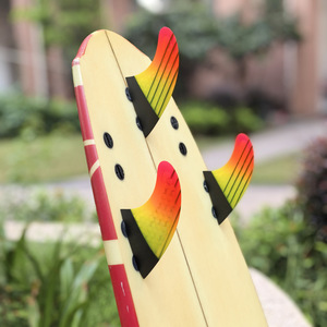 Ailerons de planche de surf UPSURF Gradient G5 en fibre de carbone nid d'abeille à double languette - Product Image 4