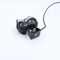 Nouveau projecteur LED 12W en forme de diamant, lumière avant universelle pour moto, fonction clignotante à 2 lentilles, 12000Lm
