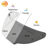 Visière photochromique UV pour casques HJC I71 HJ-38 - Lentille de remplacement à teinte automatique, écran de moto anti-rayures