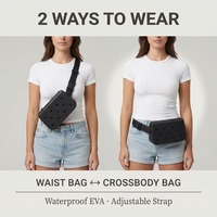 Tas Pinggang EVA Anti Air Logo Kustom, Tas Selempang, Tas Pinggang, Tas Selempang Konvertibel, Tali Dapat Disesuaikan, OEM Grosir, Perjalanan, Outdoor