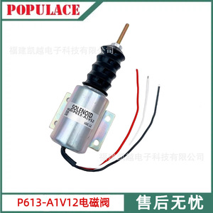 โซลินอยด์วาล์วตัดน้ำมันเชื้อเพลิงสำหรับเครื่องกำเนิดไฟฟ้าดีเซล Populace P613-C1V12 โมดูลแม่เหล็กไฟฟ้า - Product Image 5