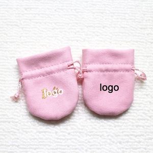 Pochette d'emballage pour bijoux personnalisable, écologique, recyclable, avec logo imprimé, cordon de serrage, options de couleur et de taille personnalisées - Product Image 5