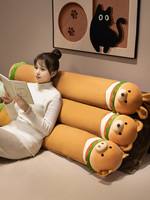 Coussins en peluche longs en forme d'animaux sur le thème des burgers - Super doux pour les anniversaires, les câlins, le sommeil et la décoration de chambre pour tous les âges