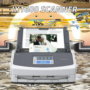 Scanner de documents USB Ricoh White CIS pour Fujitsu IX1600, bureau à domicile, <span class=keywords><strong>OCR</strong></span>, recto verso, alimentation automatique, PDF, garantie 1 an, en stock - Product Image 2