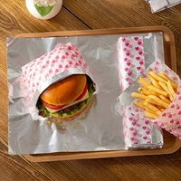 Papier d'aluminium alimentaire jetable résistant à la graisse, directement de l'usine, pour l'emballage de sandwichs, de hamburgers, de poulet frit et d'aliments