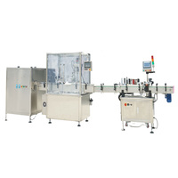 Machine automatique de remplissage, scellage et bouchage de bouteilles de sirop liquide oral linéaire - Offre Spéciale