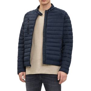 2024 nouveaux hommes décontracté hiver Parka solide col montant fermeture à glissière chaud bouffant veste Streetwear lumière toile poche mince - Product Image 3