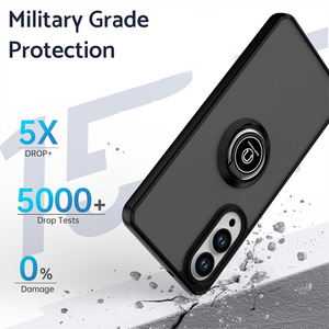 Funda Protectora para Teléfono con Soporte Giratorio de Metal Translúcido para <span class=keywords><strong>Tecno</strong></span> Spark 40 Pro 40C/Camon 30 Pro/<span class=keywords><strong>Pova</strong></span> 7 6 Pro/Pop 10, Cubierta Magnética - Product Image 3