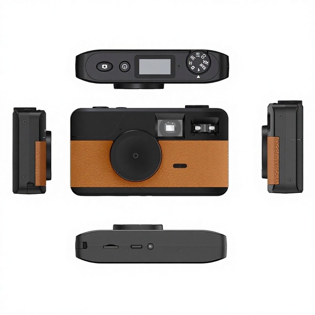 Camera Easy-to-use Lightweight Vintage Compact Screenless Digital Without Screen Camera for Travel Beginners Mini Film-Style