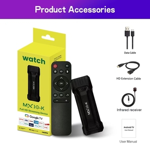 Dispositivo de TV Inteligente MX10 K, Dongle 4K con Wifi Dual, 1GB 8GB USB, Android 14, <span class=keywords><strong>IPTV</strong></span>, Wifi 5G - Product Image 1