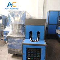 Meilleure qualité à un étage semi-automatique 4 cavités PET bouteille d'eau minérale machine de soufflage Mitsubishi PLC pompe à moteur