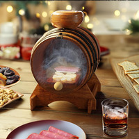 Kit de fumage de cocktails pour fumoir en bois transfrontalier, fumoir à whisky, outil de barman de style européen