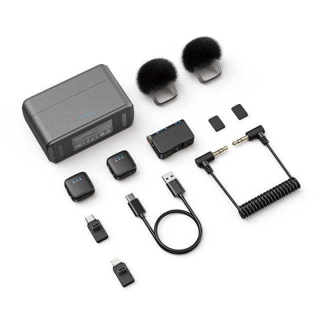 Universal for cameras and mobile phones M15 mini wireless magnetic lavalier microphone with ai noise reduction and reverb mics