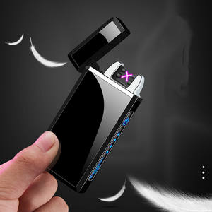 <span class=keywords><strong>Briquet</strong></span> USB à double arc, <span class=keywords><strong>briquet</strong></span> créatif simple pour homme, <span class=keywords><strong>briquet</strong></span> personnalisé avec logo - Product Image 3