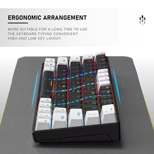 <span class=keywords><strong>Teclado</strong></span> para Juegos con Retroiluminación RGB, <span class=keywords><strong>Teclado</strong></span> del <span class=keywords><strong>60</strong></span>%, Teclas de Acceso Directo para Control de Medios, Compatibilidad con Sistemas Cruzados, Multi Versión - Product Image 4
