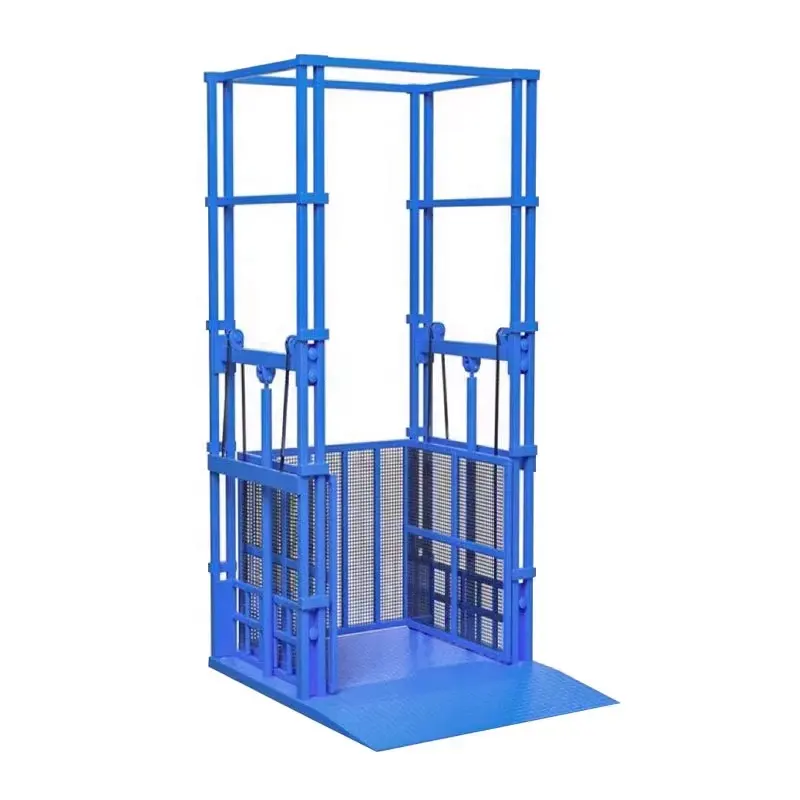 Özelleştirilmiş yükseklik 1-5 ton yük asansör platformu asansör hidrolik küçük depo kargo asansörü fiyat
