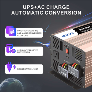 MJOO Onde sinusoïdale pure <span class=keywords><strong>12v</strong></span> 24V à <span class=keywords><strong>220v</strong></span> Onduleur 3 étages <span class=keywords><strong>Chargeur</strong></span> de batterie 3000w Dc Ac Voiture <span class=keywords><strong>Camping</strong></span>-<span class=keywords><strong>car</strong></span> RV Camper Van Onduleur - Product Image 4