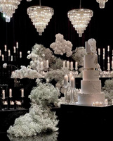 Vente en gros d'hôtel de mariage acrylique haute transparence lustre en cristal à 4 couches nouvelle explosion de salle de mariage