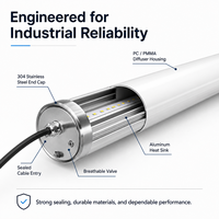 Luz LED Tri-Proof IP69K para Solución de Iluminación Industrial en Fábricas y Talleres