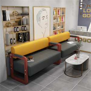 Sofá <span class=keywords><strong>de</strong></span> Hotel <span class=keywords><strong>de</strong></span> Diseño Moderno con Asiento <span class=keywords><strong>de</strong></span> Cuero Sintético para Salón <span class=keywords><strong>de</strong></span> Belleza, Barbería, Centro Comercial, Hospital, Escuela, Áreas <span class=keywords><strong>de</strong></span> Espera, Áreas <span class=keywords><strong>de</strong></span> Recepción - Product Image 6