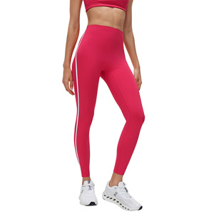 กางเกงโยคะเอวสูงสำหรับผู้หญิง มีแถบข้าง ระบายอากาศได้ดี ผลิตจากโพลีเอสเตอร์ผสมสแปนเด็กซ์ ความยาวระดับข้อเท้า เหมาะสำหรับออกกำลังกายและเล่นกีฬา - Product Image 2