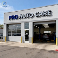 Letrero LED Personalizado para Lavadero de Autos, Letrero Exterior Impermeable con Letras LED 3D, Logotipo Luminoso para Negocios, Señalización Exterior 3D