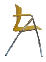 Chaise de classe d'étudiant empilable moderne à 4 pieds de haute qualité garantie Durable cadre en acier en plastique taille personnalisable chaise d'école
