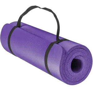 Özel yüksek kalite renkli toptan büyük kalın 10mm NBR baskılı yoga mat