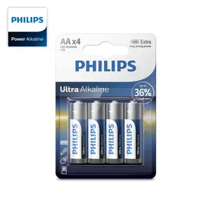 PHILIPS 하이 퀄리티 울트라 알카라인 1.5v AA AAA 알카라인 배터리 LR6 2 개 팩