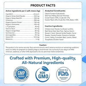 OEM/ODM Golosinas Calmantes <span class=keywords><strong>para</strong></span> <span class=keywords><strong>Perros</strong></span> y Gatos <span class=keywords><strong>para</strong></span> el Alivio de la Ansiedad por Tormentas, de Absorción Rápida - Product Image 4