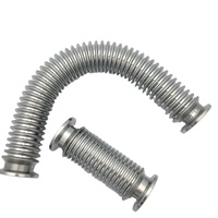 Tuyaux souples à soufflets en acier inoxydable KF16 KF25 KF40 à faible pression, longueur personnalisable, avec brides