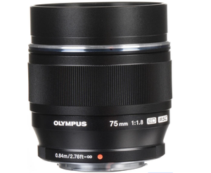 OM System M.Zuiko Digital ED 75mm F1.8 (Negro) OM System M.Zuiko Digital ED 75mm F1.8 (Negro) - Product Image 1