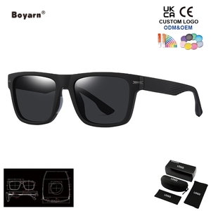 Occhiali da Sole Polarizzati Boyarn per Uomo, Design Quadrato alla Moda, Alta Qualità <span class=keywords><strong>TR</strong></span>, per Pesca e Ciclismo all'Aperto - Product Image 1