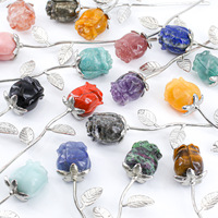 Donghai Groothandel Natuurlijke Kristal Halfedelsteen Rozenbloem Ornament Valentijn Bruiloft Verjaardag Kristal Cadeau Ambacht