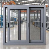 Fenêtre coulissante horizontale à cadre en aluminium, double vitrage Low-E, certifiée NFRC pour les projets de remplacement de maisons aux États-Unis