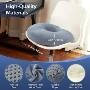 Cuscino a <span class=keywords><strong>ciambella</strong></span> in memory foam per coccige, emorroidi e dolore al coccyx, ideale per post-parto, gravidanza, sedile auto e ufficio - Product Image 2