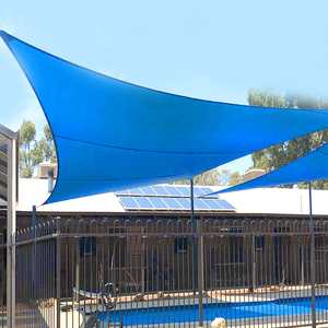 Nouveau prix 2023 Voile d'ombrage <span class=keywords><strong>triangulaire</strong></span> bleue en HDPE pour extérieur 5x5x5 / Toldo Vela Triangular 5x5x5 / Voile Ombrage - Product Image 2