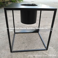 Rak Pot Bunga Stainless Steel Ramah Lingkungan Buatan Pabrik, Desain Mawar Sederhana, Tahan Lama, Untuk Ruang Tamu Dalam/Luar Ruangan